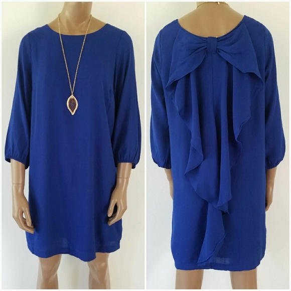 Sugarlips Dresses & Skirts - Medium Blue Sugarlips Bow Back Dress NWT